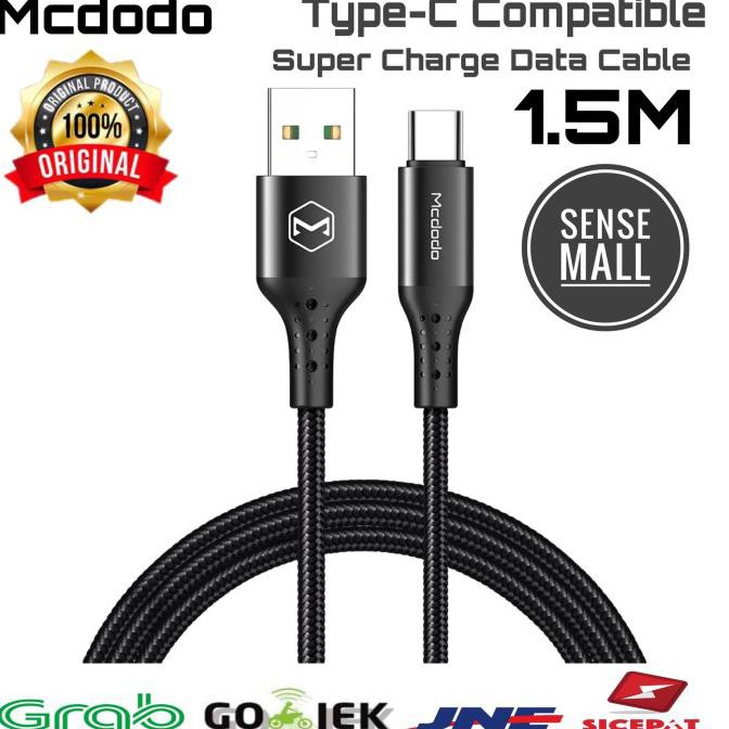 Mcdodo Dây Cáp Sạc Usb Type C Ca-7430 1.5m 5a Chuyên Dụng Đen