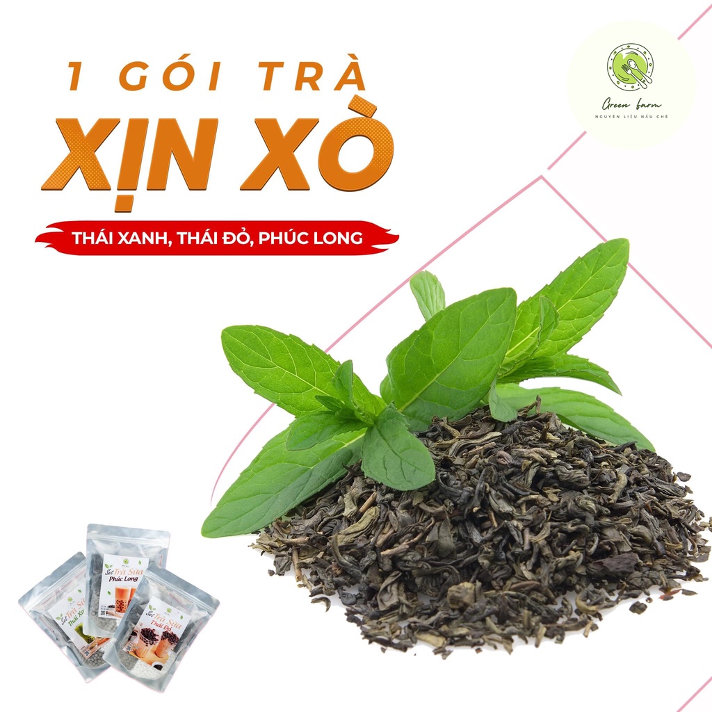 [Now Ship] Set Trà Sữa Phúc Long, Thái Xanh, Thái Đỏ Tự Nấu (SET LỚN 35 - 40 Ly) Tặng Kèm Công Thức - GREEN FARM