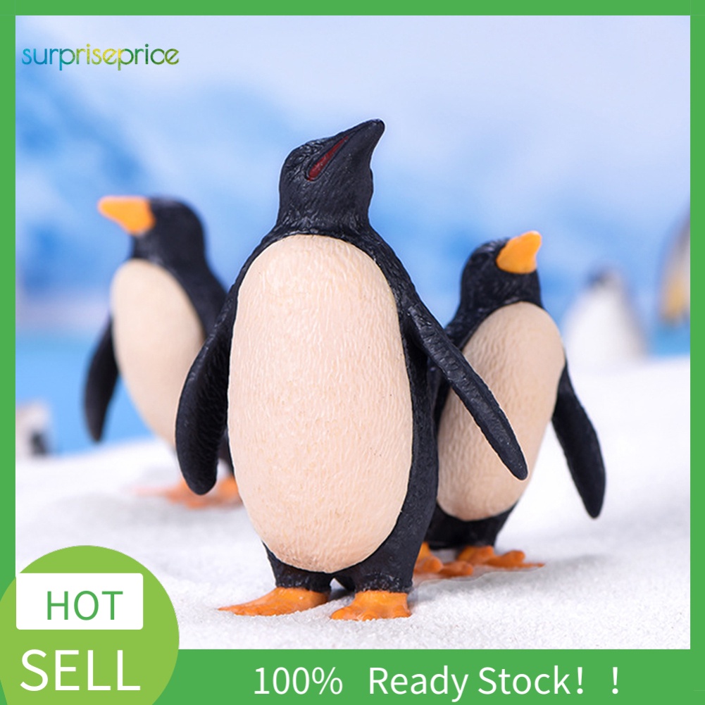 【SPP】2Pcs Mini Penguin Dad Son Model Ornament Fairy Garden Micro Landscape DIY Decor