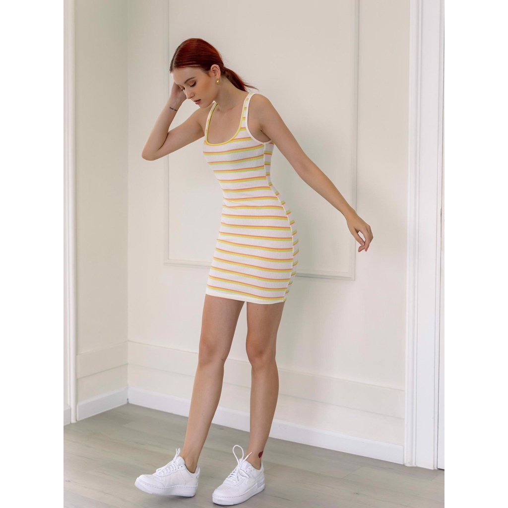 Đầm Nữ Basic Body Sleeveless , Chất Liệu Thun Gân Co Dãn Thoải Mái, Năng Động, Nữ,WDN000011,SOMEHOW