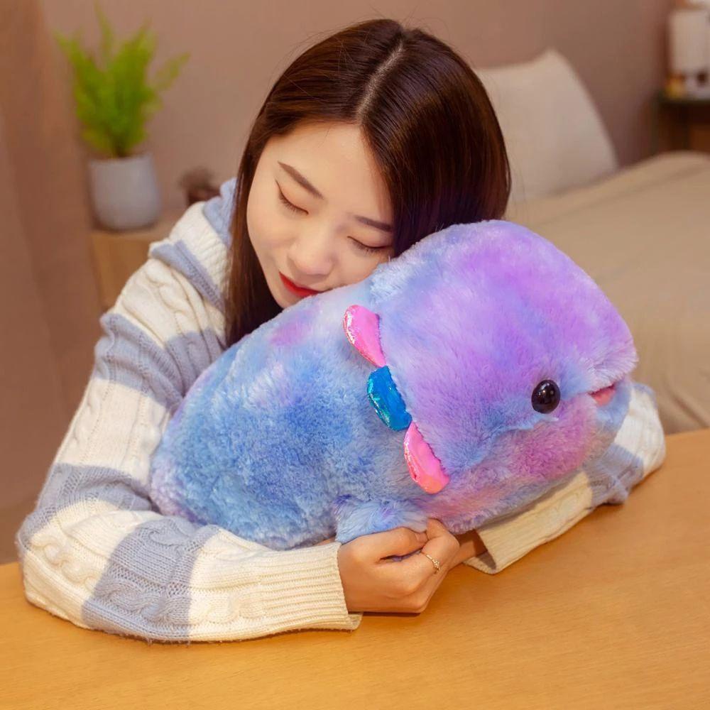 Thú Nhồi Bông Mềm Axolotl Nhiều Màu Sắc Trang Trí Phòng Ngủ Cho Bé