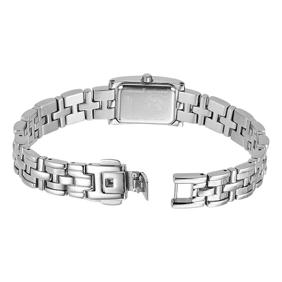 Đồng Hồ Nữ Citizen Đính Đá Swarovski Dây Thép Không Gỉ EG2355-54E - Mặt Đen (Sapphire)