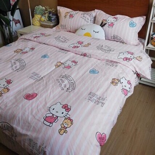 Set ga gối chăn phao hello kitty hàng nhập