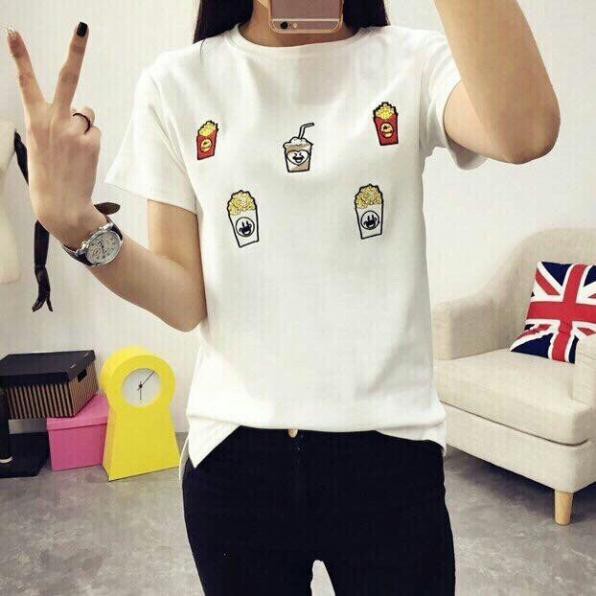 Áo Thun Nữ In Hình Khoai Tây