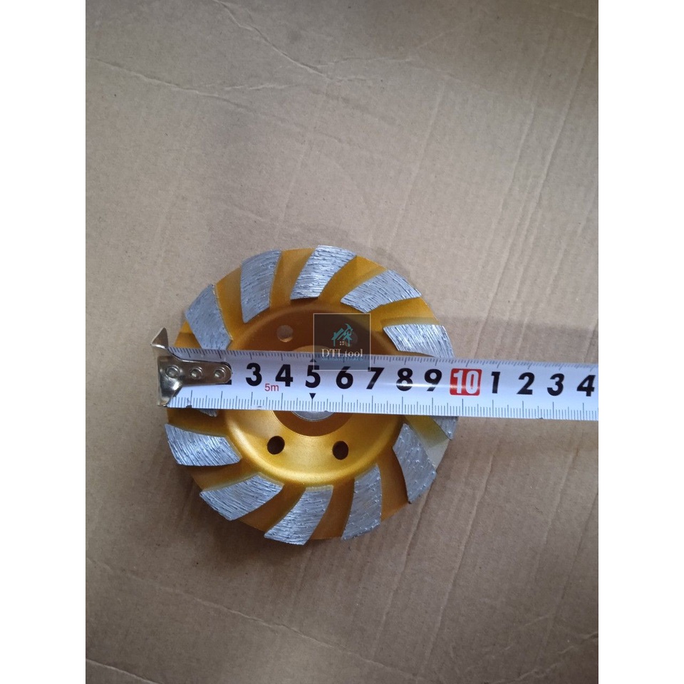 Đĩa mài bê tông đường kính D100 - D180mm. Đá mài phá mặt nền, mài vệ sinh bể mặt bê tông. Bát sắt  D125mm - Đỏ