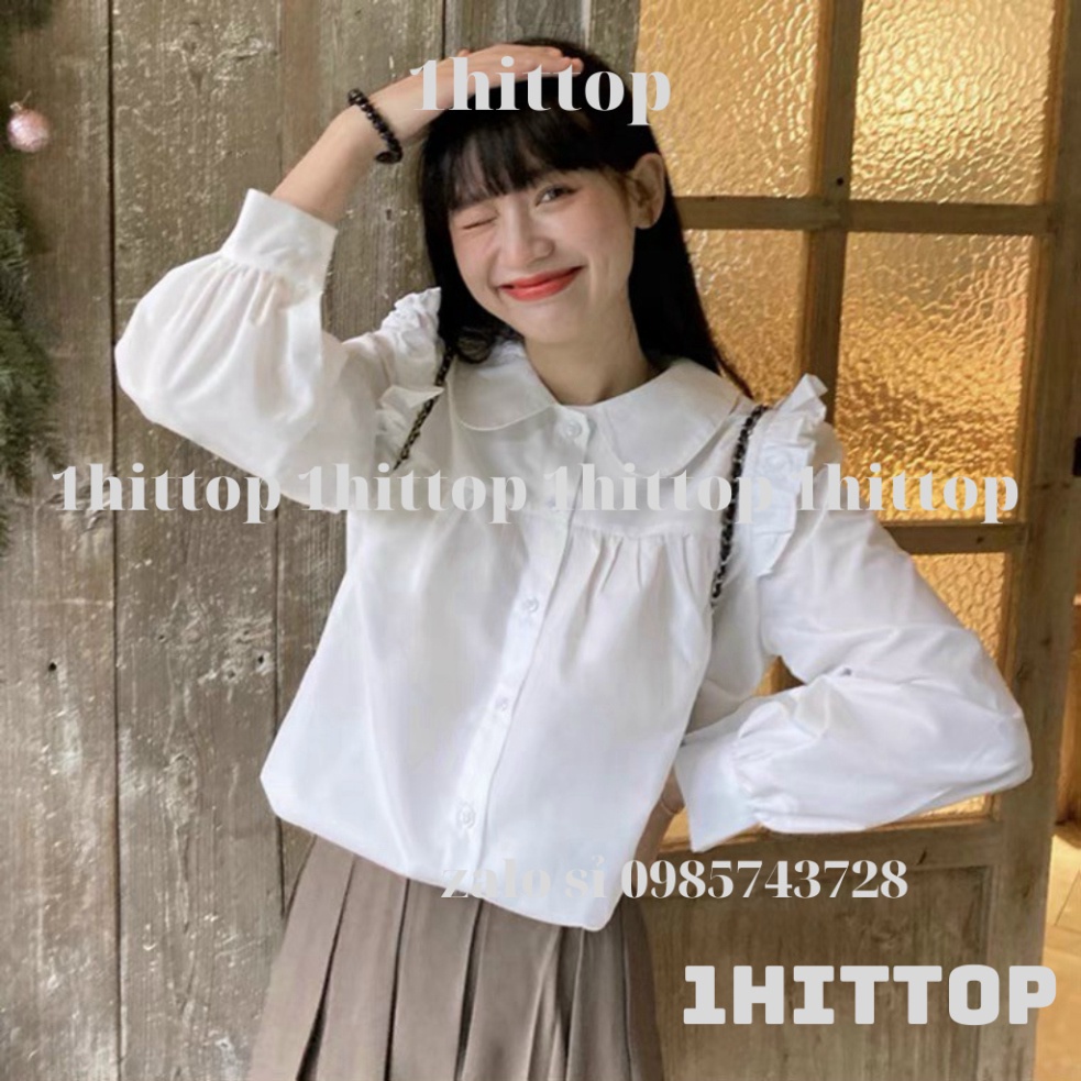Áo sơ mi cổ sen , áo babydoll tiểu thư NH000100 1hittop