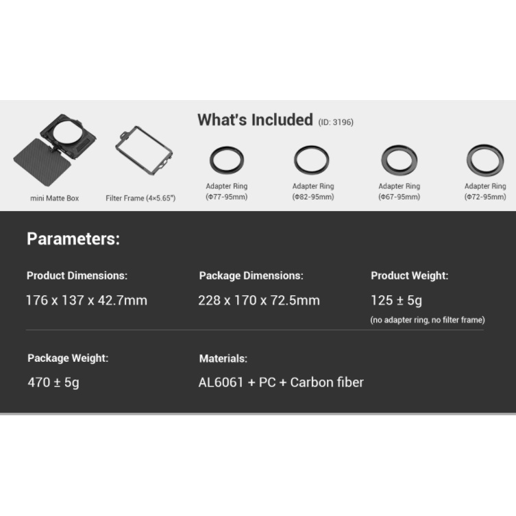 SmallRig Mini Matte Box 3196 - Hàng Chính Hãng