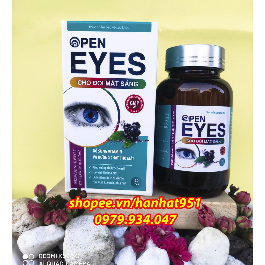 Viên Uống Bổ Mắt OPEN EYES chiết xuất quả việt quất cho đôi mắt sáng - Hộp 30 viên