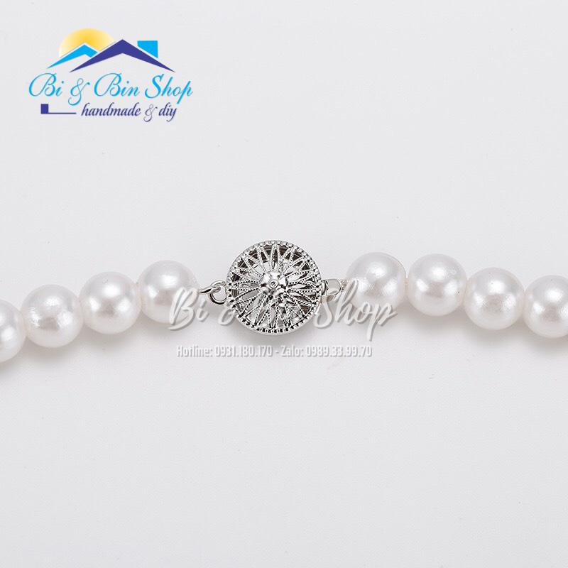 Khóa Trang Sức Hình Bánh Xe Xỏ Chuỗi Ngọc Trai Làm Dây Chuyền Vòng Deo Tay Trang Sức Handmade