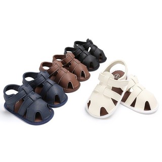 Giày Sandal Da Pu Đế Mềm Cho Bé Trai 0-18 Tháng Tuổi