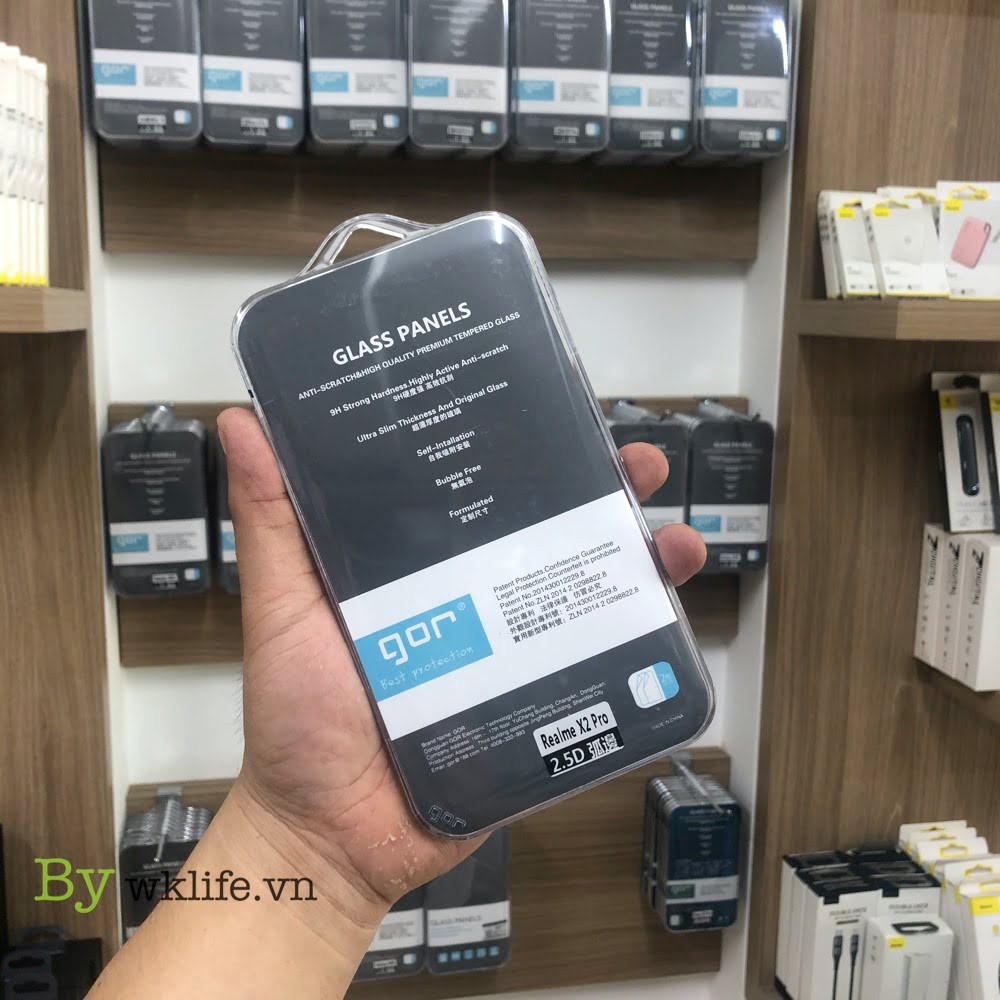 Bộ 2 kính cường lực cho Oppo Realme X2 Pro Chính hãng Gor Trong suốt