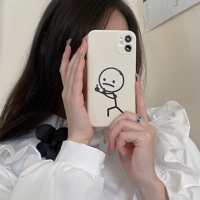 Cube Edge Soft Silicone Case Realme 5 5S 5i C3 C15 C12 Narzo 20 7i C17 8 Pro C11 Casing Xiaomi Redmi Note 7 8 9 10 11 Pro 9A 9C Poco X3 Pro NFc M3 Matchstick Men Shin Case Bumper