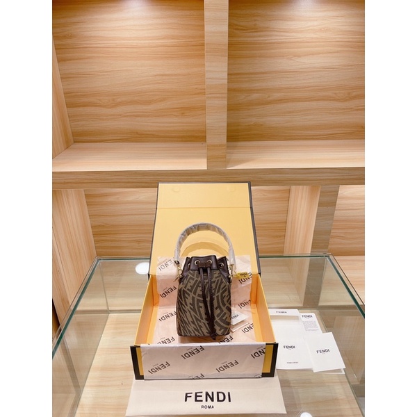 Túi dây rút nữ Fendi*Mon Tresor cao cấp chuẩn Au nhập khẩu mới nhất 2021 fullbox