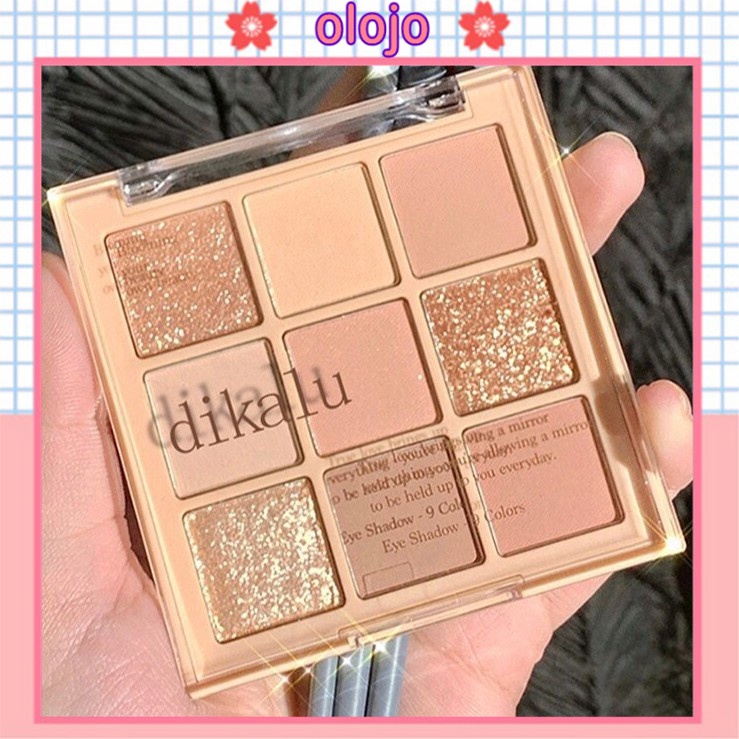 ⚜️Phấn Mắt DIKALU 9 Ô Với Các Tone Màu SIÊU HOT - Bảng Phấn Mắt Có Nhũ Lấp Lánh, Phấn Mắt Nội Địa Trung