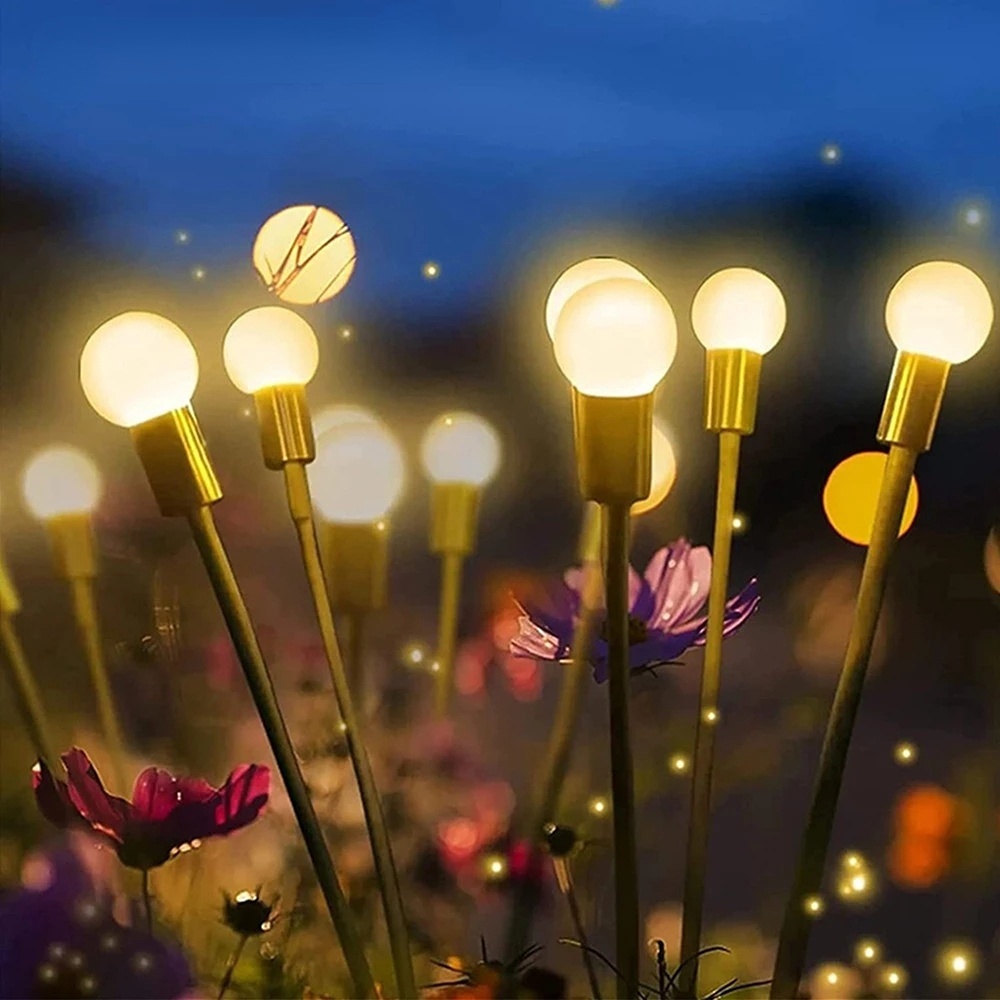 Đèn Led Năng Lượng Mặt Trời Chống Thấm Nước Hình Pháo Hoa Trang Trí Sân Vườn
