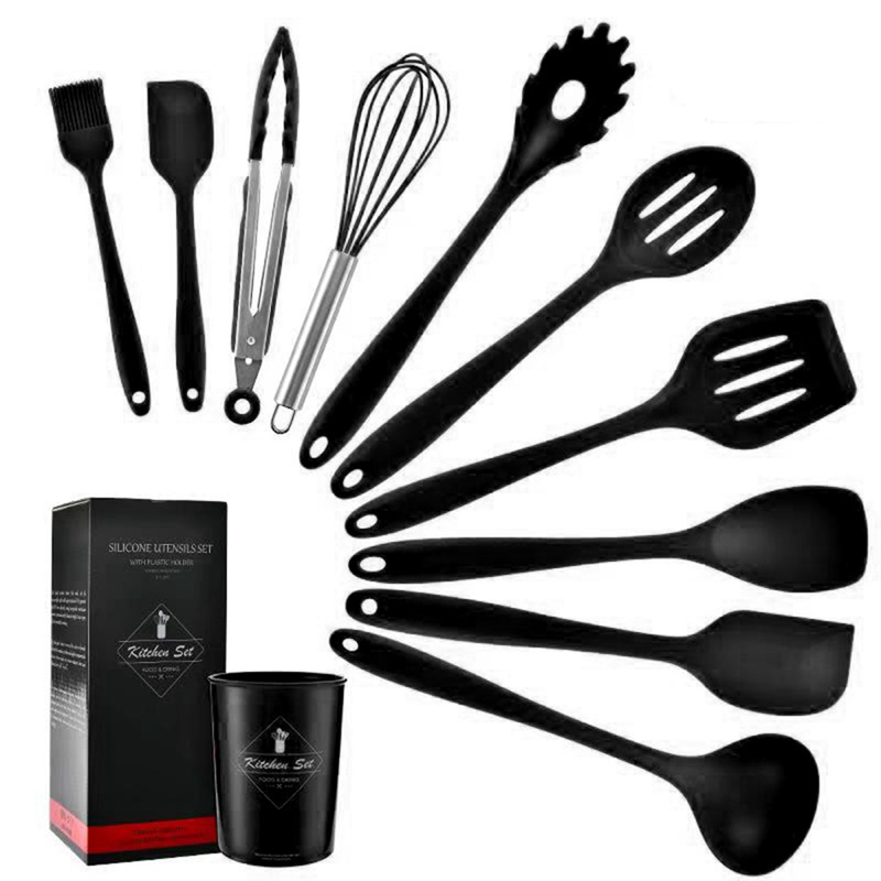Set 10 Dụng Cụ Nấu Ăn Bằng Silicon Chống Dính