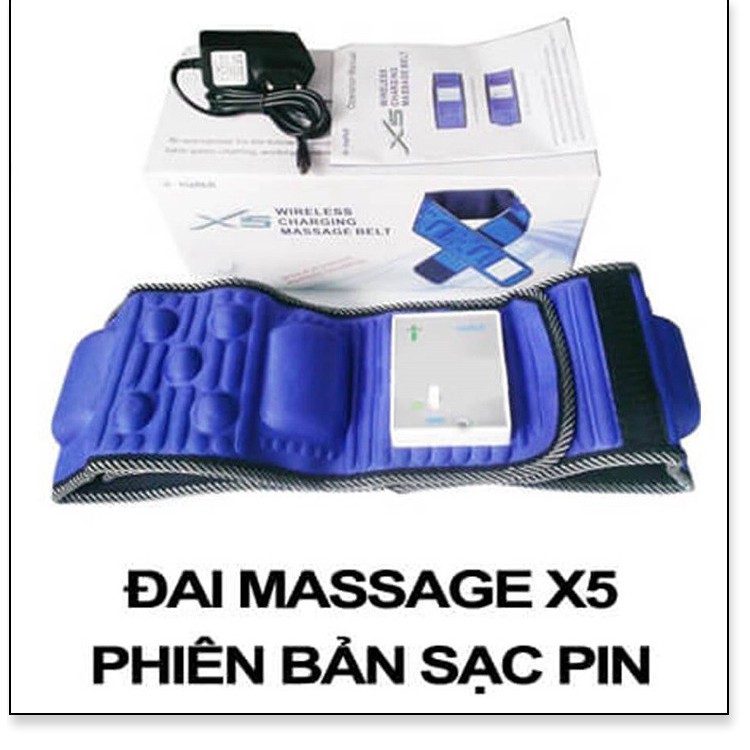 Đai massage X5 xài pin không cần dây phiên bản dùng pin sạc tiện lợi