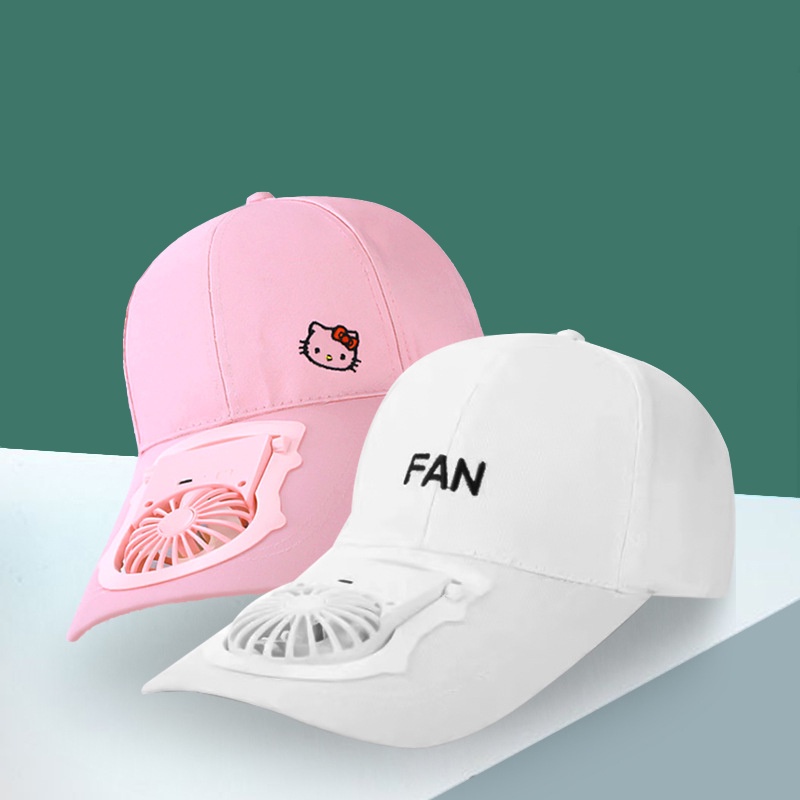 Mũ Gắn Quạt Mini - Mũ Lưỡi Trai Tích Hợp Quạt Làm Mát Mùa Hè