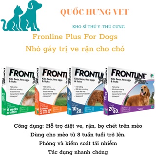 1 Tuyp Frontline Plus ve chó, chấy rận Frontline Plus, thuốc nhỏ gáy frontline cho mèo, thuốc nhỏ gáy frontline cho chó