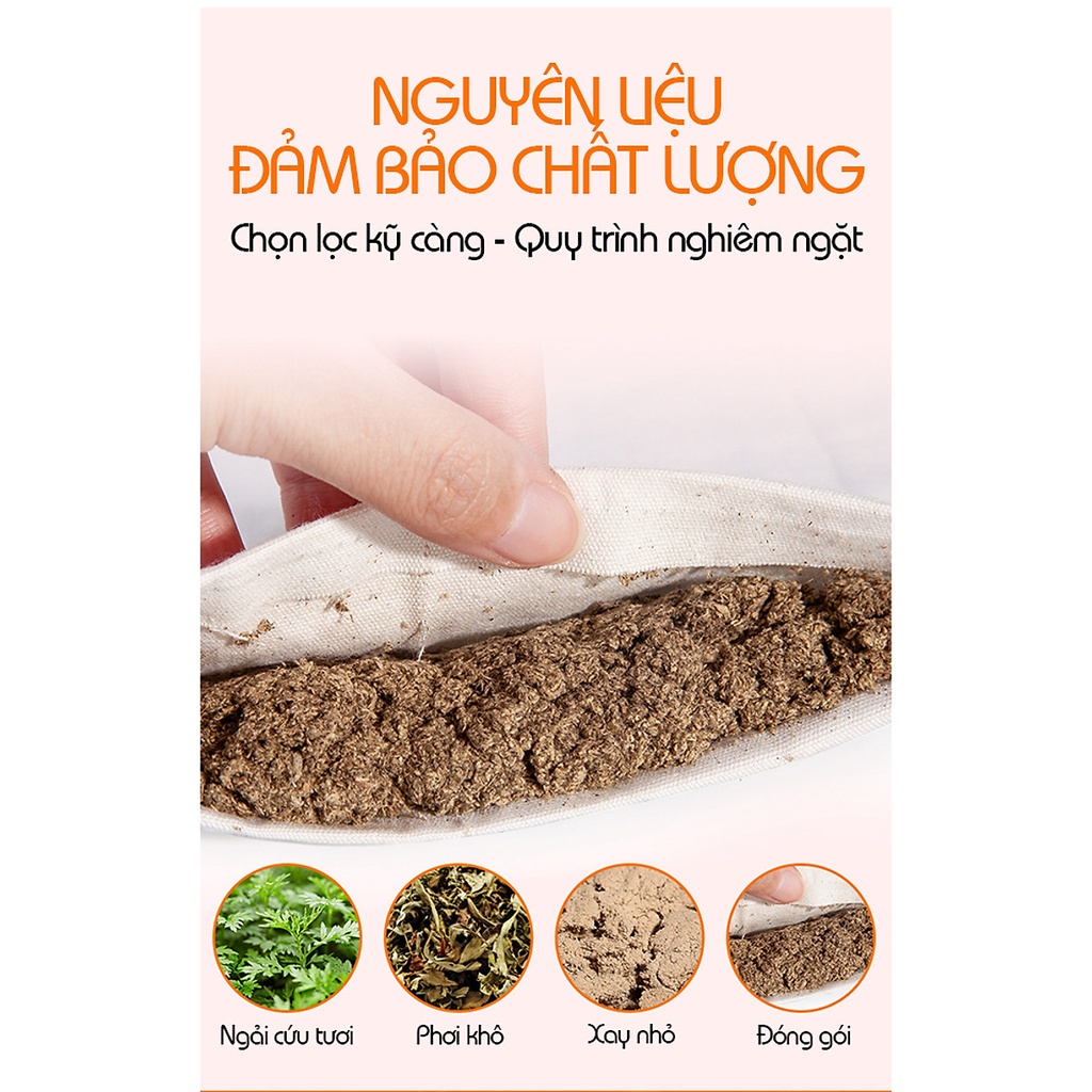 Đai chườm lưng thảo mộc đa năng làm nóng bằng điện, ruột ngải cứu khô và các loại thảo mộc khác - Hỗ trợ giảm đau