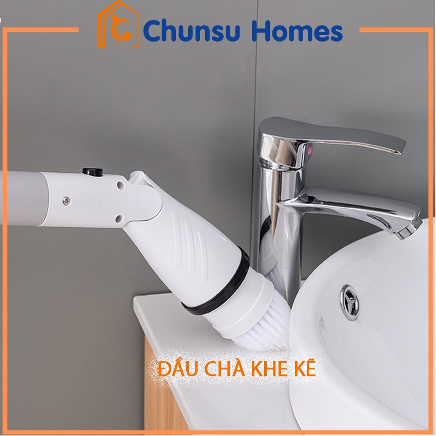 Chổi Vệ Sinh Nhà Tắm Đa Năng Chạy Bằng Pin Kèm 4 Đầu Thay Thế Và Phụ Kiện Mua Thêm Chunsu Jesopb K-129