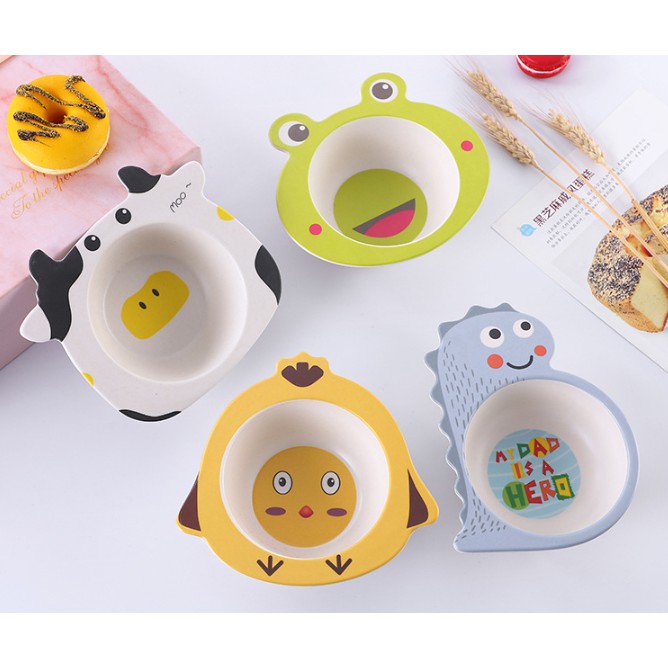 Bát ăn dặm sợi tre cực dễ thương cho bé