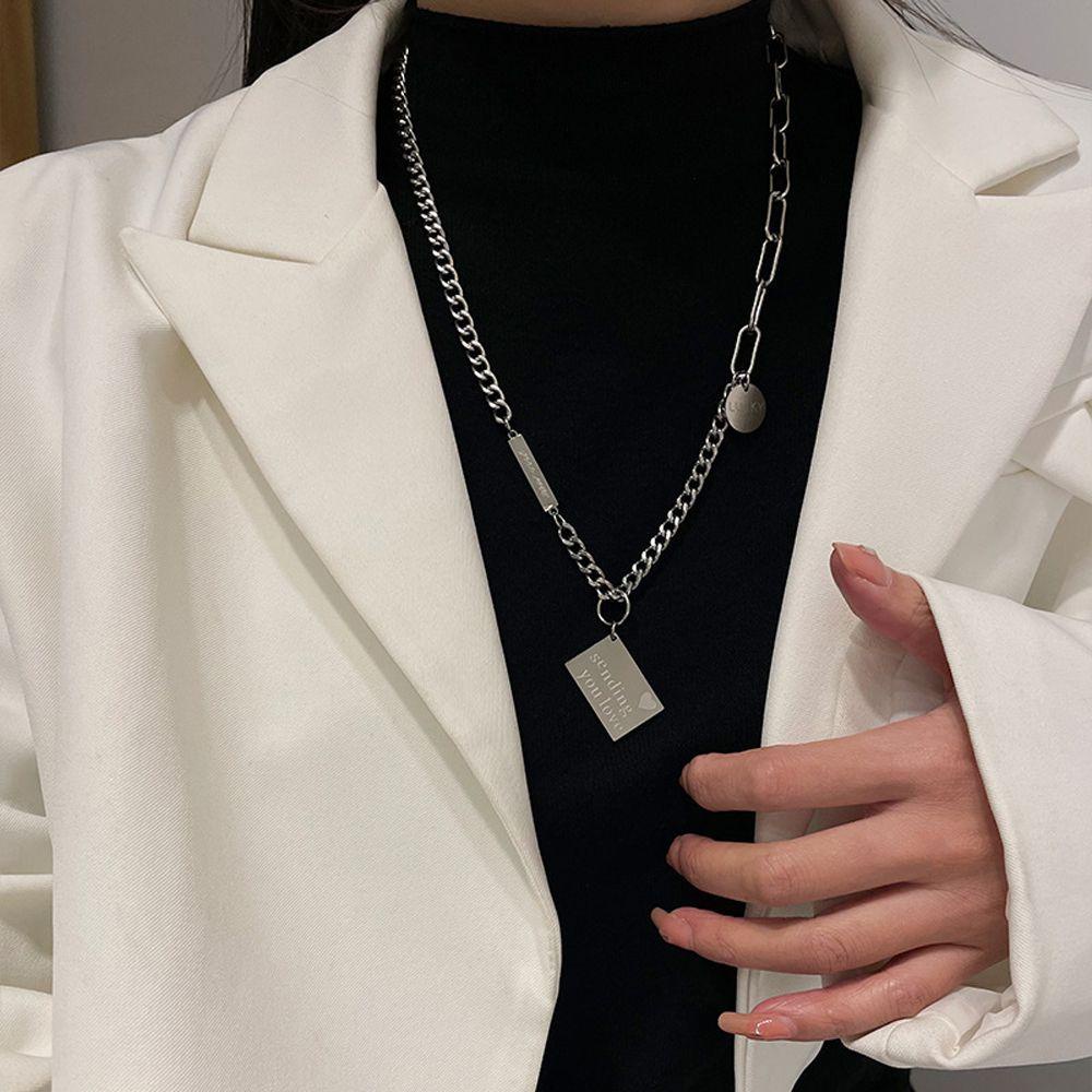 AROMA Vòng cổ Choker Đơn Giản Phong Cách Punk Hip Hop Cá Tính Cho Nam Và Nữ