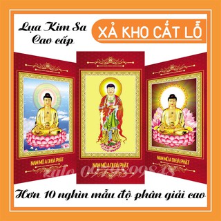 Tranh Phật Kim Sa Phật A Di Đà 40x80cm