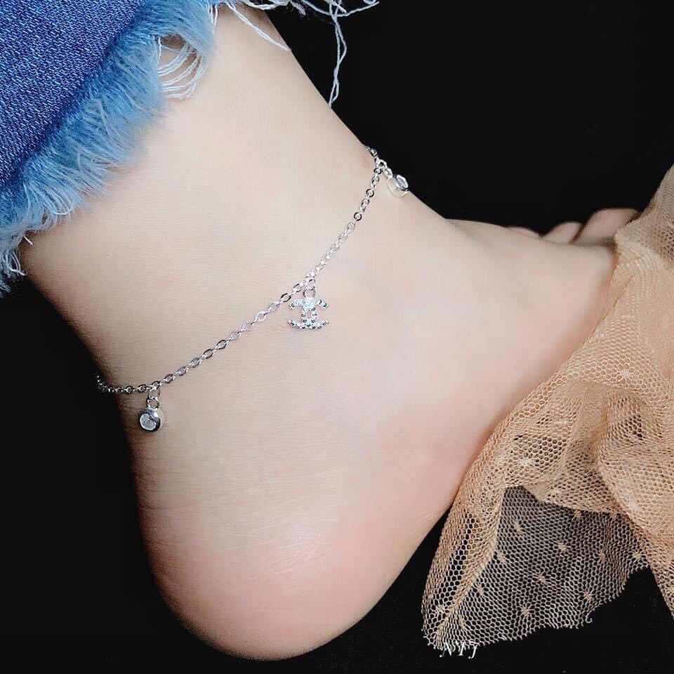 LẮC CHÂN CHỮ X BẠC TA CAO CẤP LINH MIU SILVER