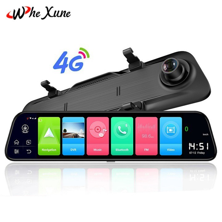 Camera hành trình gắn gương xe 12 inch, 4G, Wifi, GPS