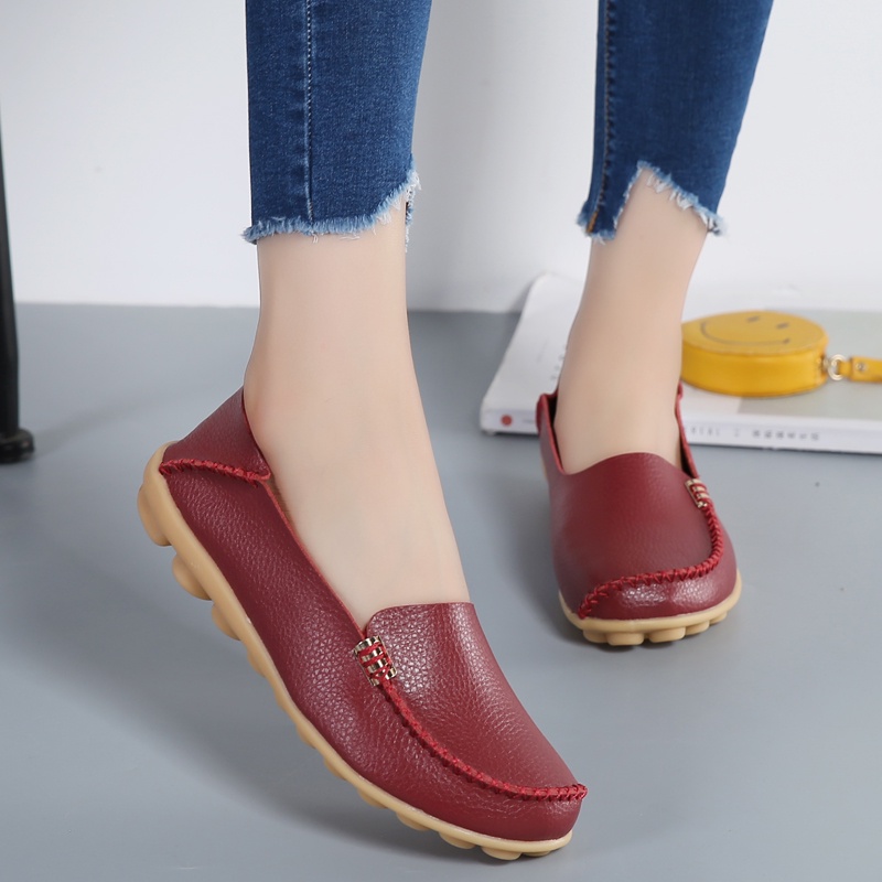 Giày Lười Da Bò 2022 Size 35-44 Thời Trang Cho Nữ