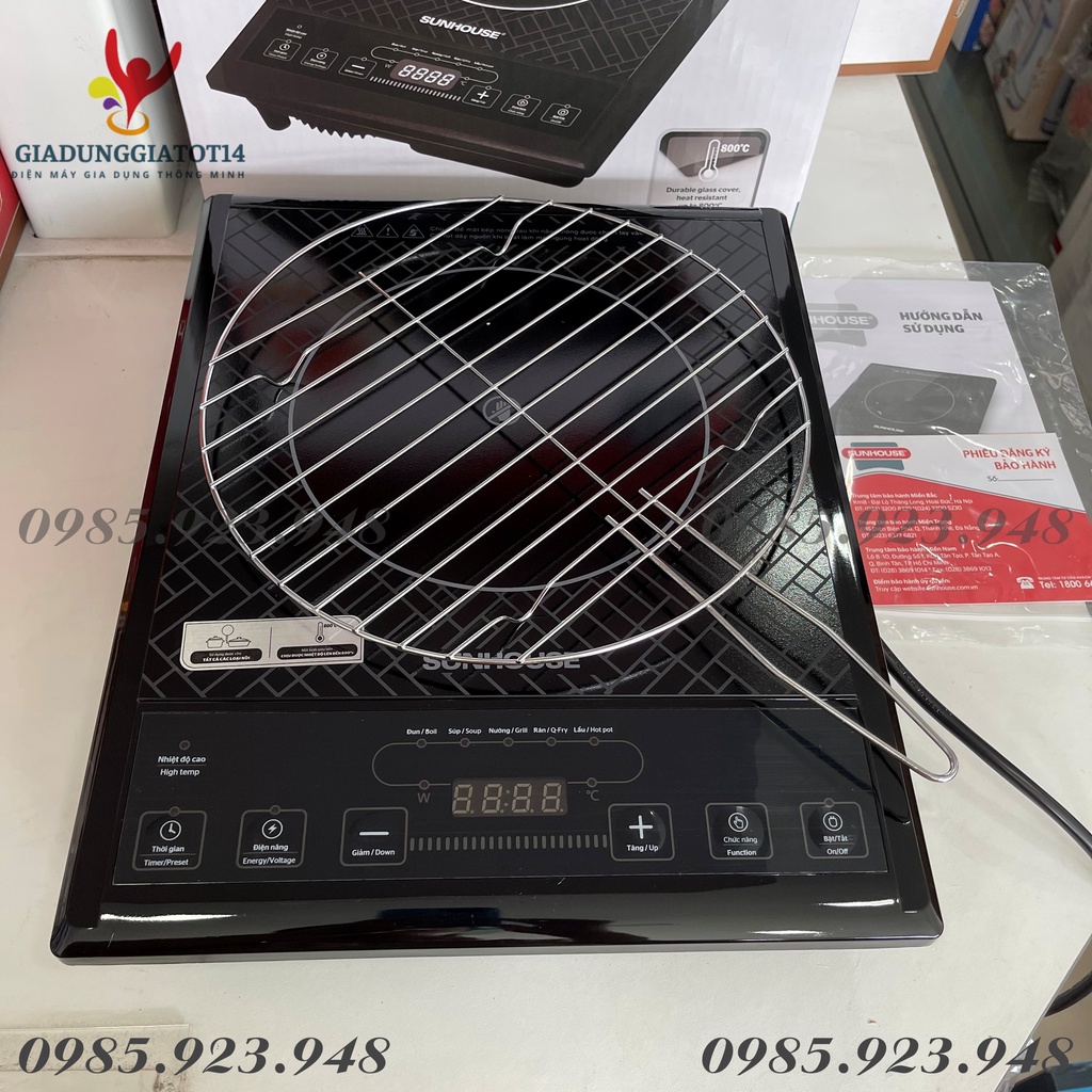 Bếp Hồng Ngoại Đơn Sunhouse SHD6011+tặng vỉ nướng inox không kén nồi - Bảo Hành 12 tháng Chính Hãng