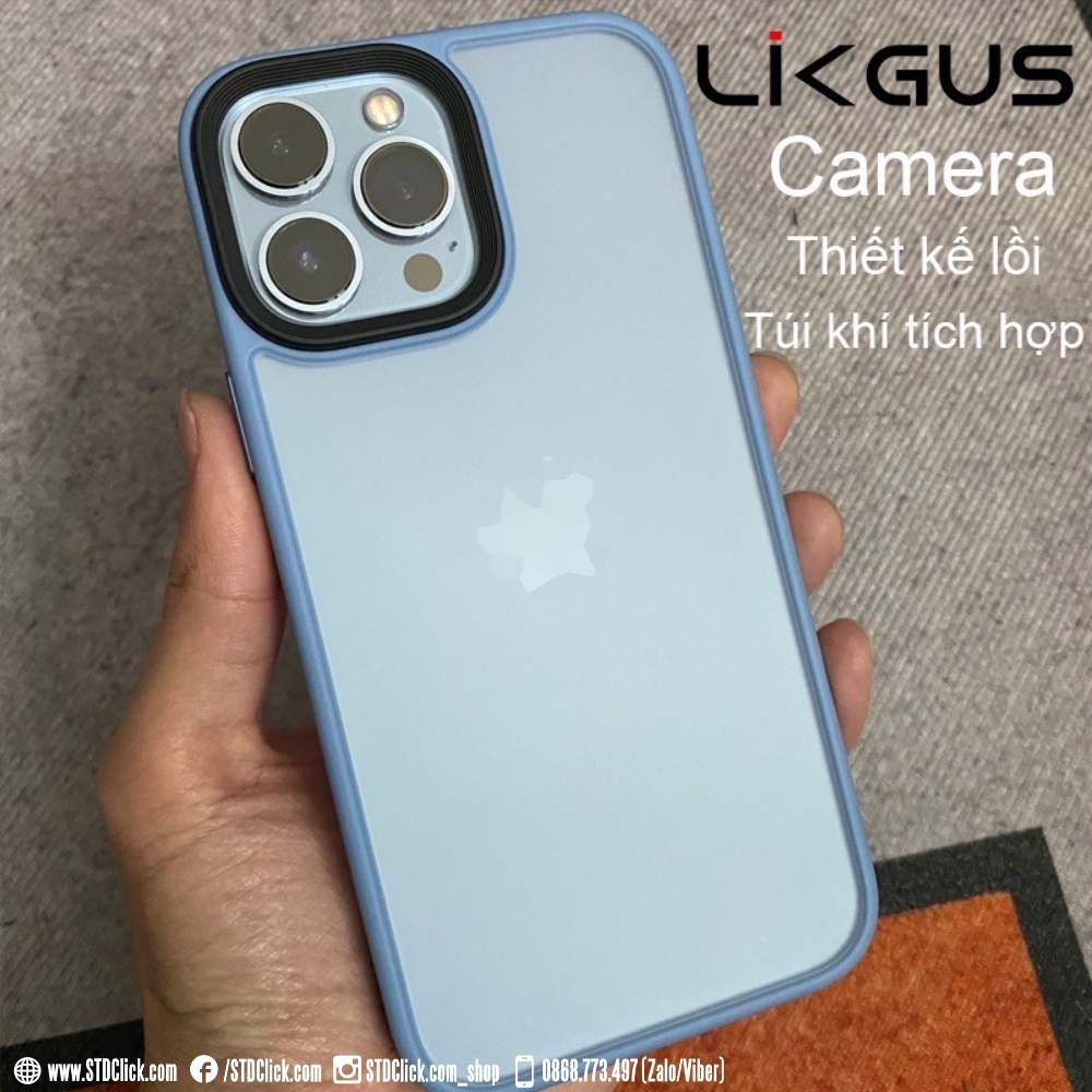 ỐP LƯNG IPHONE 13 PRO MAX - 13 PRO - 13 LIKGUS GEAR PRO LƯNG NHÁM VIỀN DẺO CHÍNH HÃNG