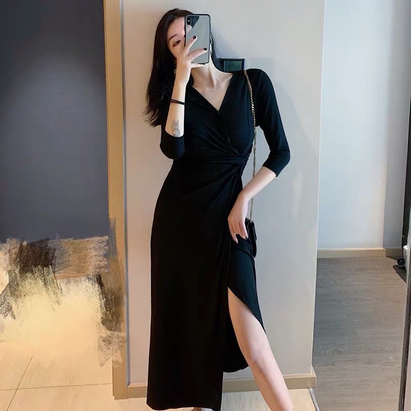 Váy nữ đầm vintage váy tiểu thư sang chảnh đầm bigsize nữ váy thiết kế cao cấp váy xẻ tà váy đi chơi đầm dài váy đi biển váy đi tiệc sang chảnh đầm đen đầm tay dài váy nữ xinh