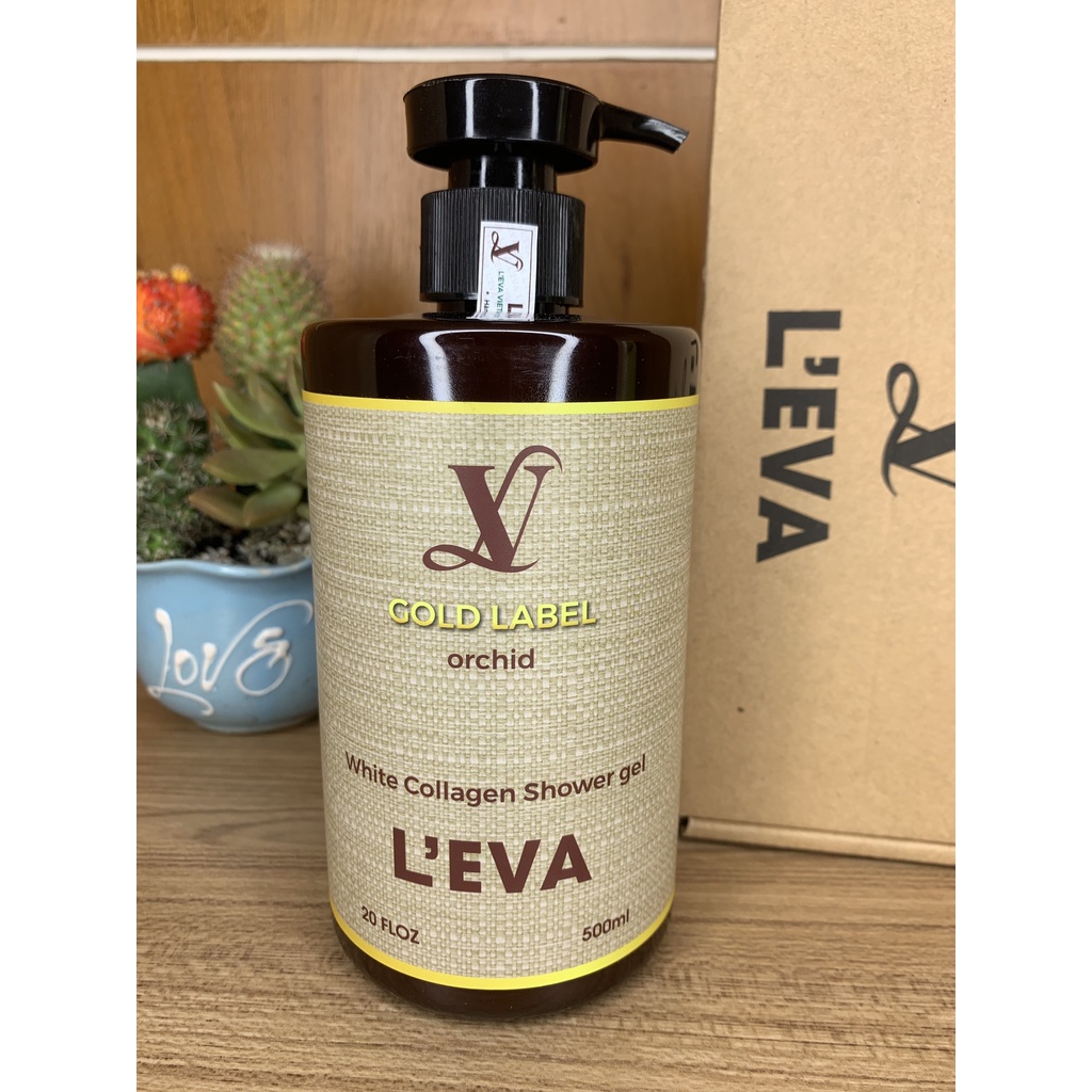 Sữa Tắm Dưỡng Ẩm Làm Sáng Da Hương Nước Hoa L'eva Nhãn Vàng 500ml