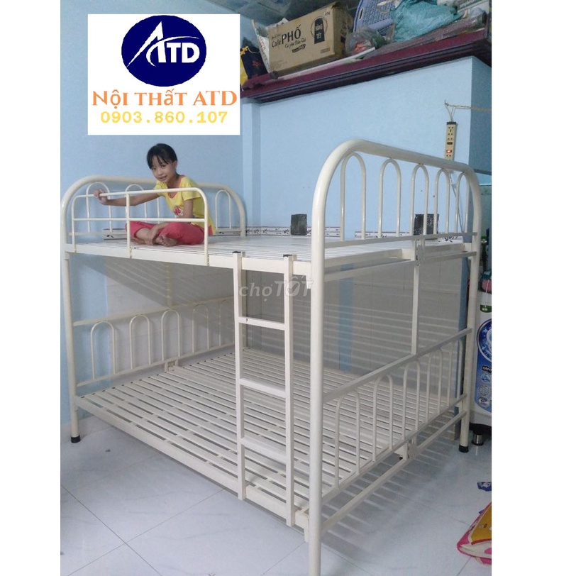 GIƯỜNG SẮT 2 TẦNG CAO CẤP ĐỦ KÍCH THƯỚC CHO NGƯỜI LỚN GIÁ  RẺ SINH VIÊN TẠI XƯỞNG TPHCM-BÌNH DƯƠNG