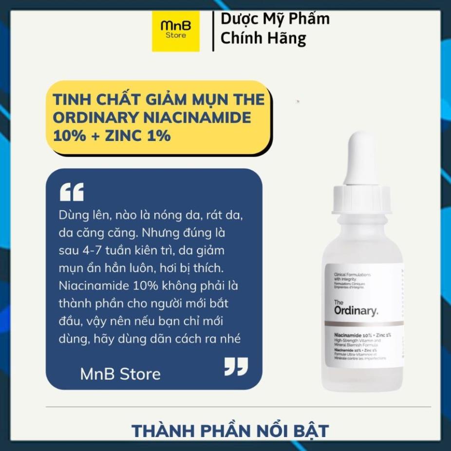 Tinh chất Serum The Ordinary Niacinamide 10% + Zinc 1% siêu dưỡng da ⭐