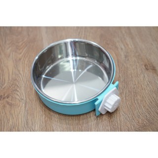 Bát lòng inox cao cấp gắn lồng chuồng cho chó mèo thú cưng - Bát ăn cho chó mèo