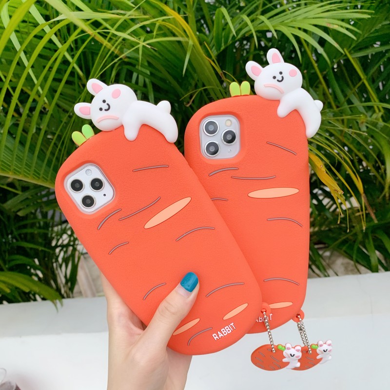 OPPO VIVO Ốp Lưng Silicone Hoạ Tiết Củ Cà Rốt / Cam Dễ Thương Cho Oppo F9 F11 A5S A7 R15Pro Vivo S1 V11 V11 Pro Y91C