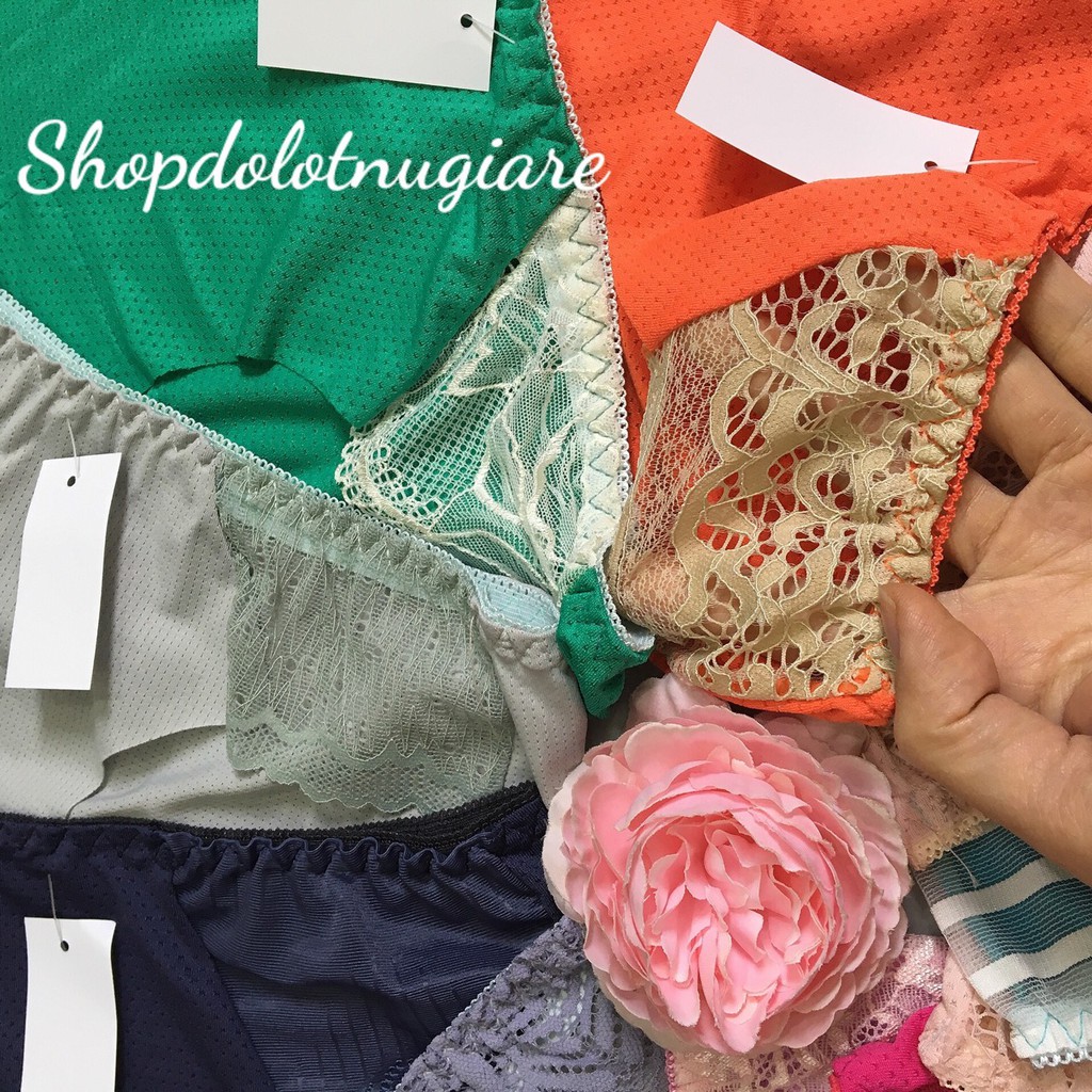 Quần lót cotton thông hơi phối ren hai bên suờn đẹp mát cho chị e từ 45 - 58kg | BigBuy360 - bigbuy360.vn