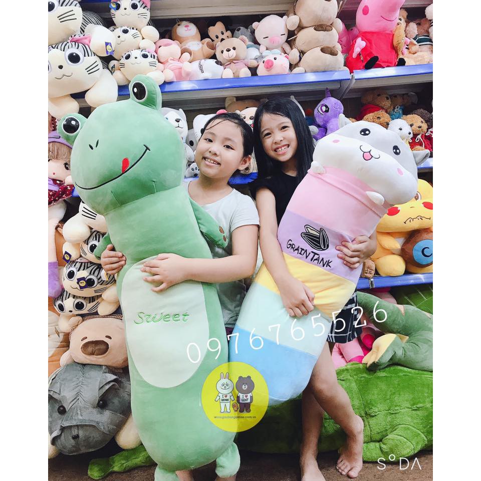 Gấu bông gối ôm hình thú dễ thương kích thước 70-90-120cm NEOCI