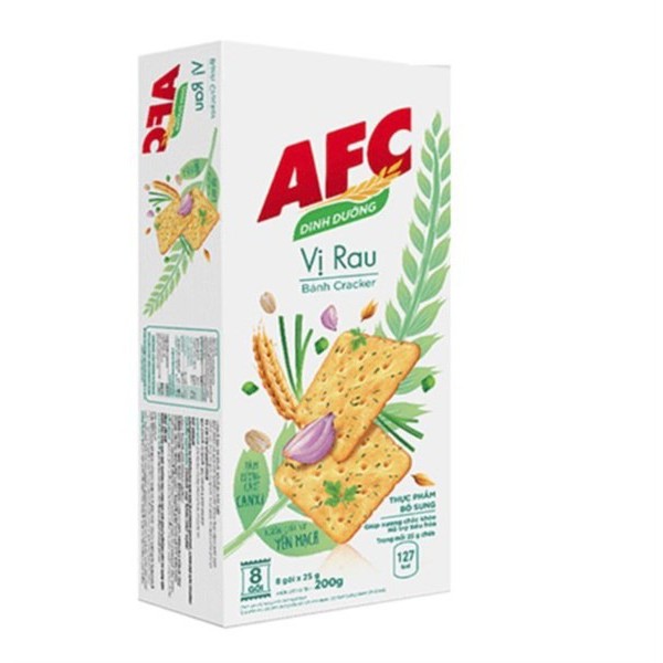 Bánh Cracker AFC Dinh Dưỡng Vị Rau (Hộp 200g)