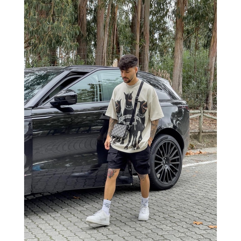 Áo Thun Tay Ngắn Cổ Tròn In Hình Động Vật Thời Trang Mùa Hè Cho Nam