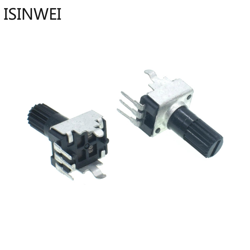 Bộ 10 chiết áp 12.5mm 10K B103 0932 3pin RV09 loại đứng chất lượng cao