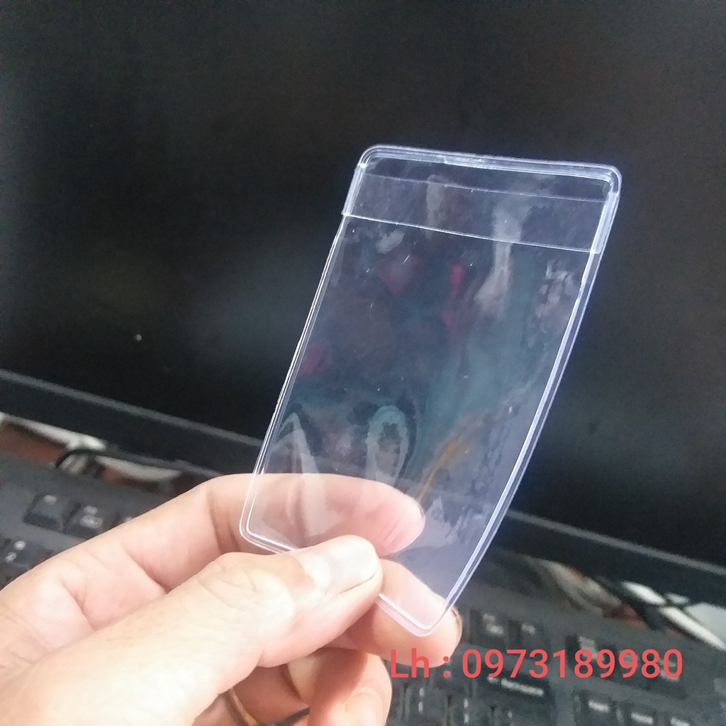 Bọc chống xước chip CCCD - ATM, Vỏ bọc căn cước công dân trong suốt có nắp bảo vệ thẻ