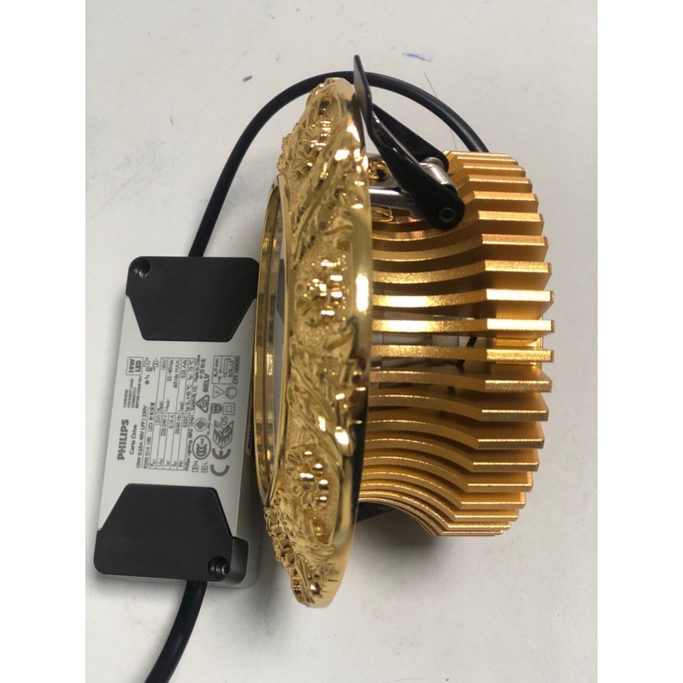 Đèn Led Âm Trần Mạ Vàng 24K 12W - Mắt Việt MV-G24K1203.  AS Trắng, Vàng, Trung tính. Bh 2 năm