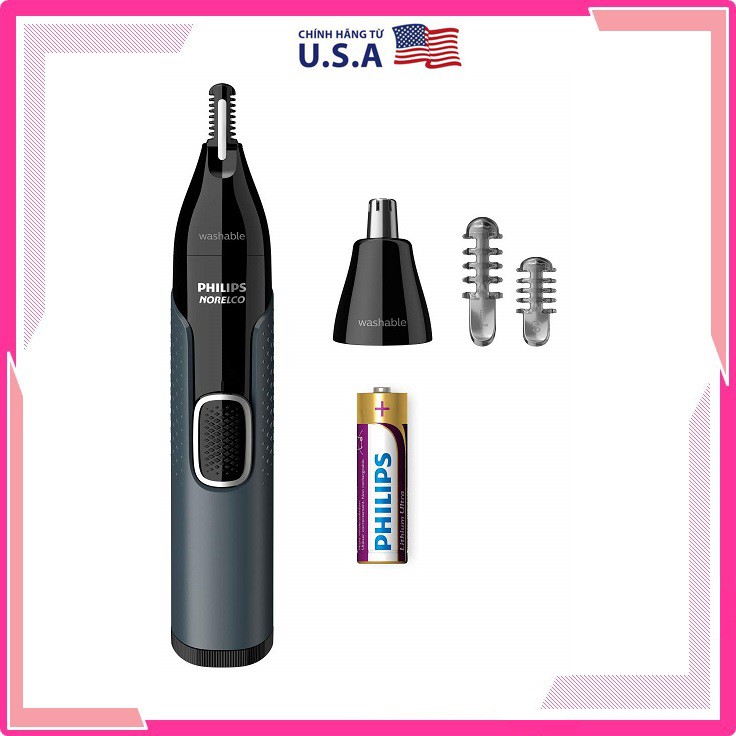 Máy Tỉa Lông Mũi, Lông Mày đa năng| Philips Norelco Nosetrimmer 3000