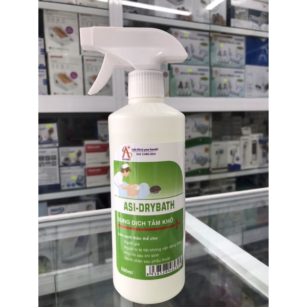 DUNG DỊCH TẮM KHÔ - GỘI KHÔ ASI 500ml