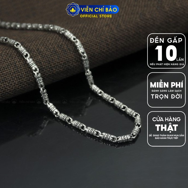 Dây chuyền bạc nam Liên Hoa Sen chất liệu bạc Thái 925 trẻ trung khỏe khoắn thương hiệu Viễn Chí Bảo D100241