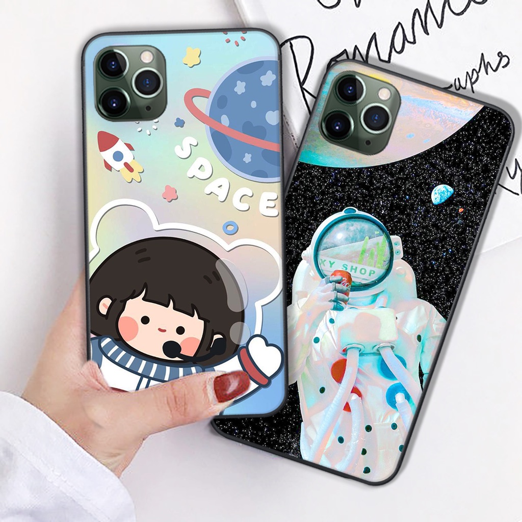 Ốp lưng Iphone 11/11 pro/11 Pro max/12/12 Pro/12 Pro Max/12 mini mẫu phi hành gia